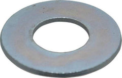 Value Collection - 1-1/4" Screw, Steel USS Flat Washer - 1-3/8" ID x 3" OD, 0.136" Thick, Zinc-Plated Finish - Eagle Tool & Supply
