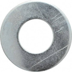 Value Collection - 1-1/2" Screw, Steel USS Flat Washer - 1-5/8" ID x 3-1/2" OD, 0.153" Thick, Zinc-Plated Finish - Eagle Tool & Supply