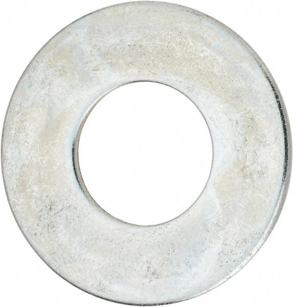 Value Collection - 1-3/4" Screw, Steel USS Flat Washer - 1-7/8" ID x 4" OD, 0.153" Thick, Zinc-Plated Finish - Eagle Tool & Supply