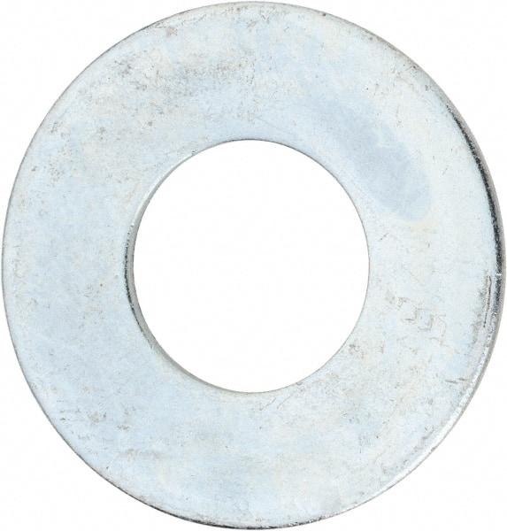 Value Collection - 2" Screw, Steel USS Flat Washer - 2-1/8" ID x 4-1/2" OD, 0.153" Thick, Zinc-Plated Finish - Eagle Tool & Supply