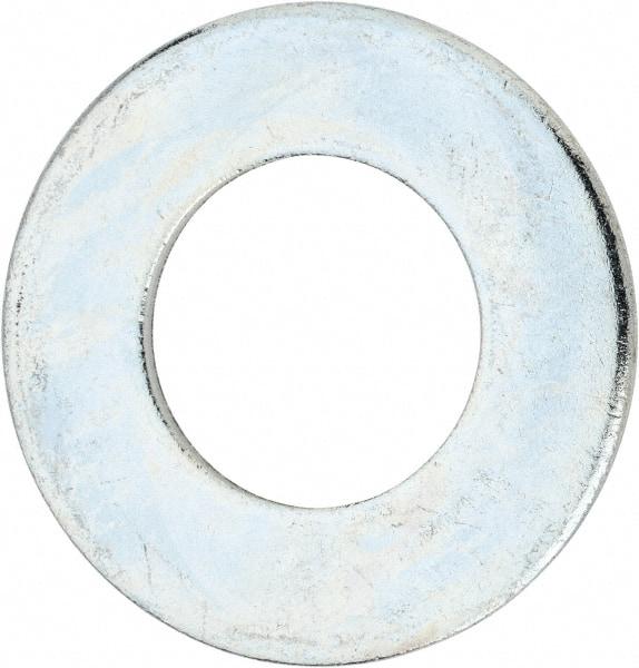 Value Collection - 2-1/2" Screw, Steel USS Flat Washer - 2-5/8" ID x 5" OD, 0.21" Thick, Zinc-Plated Finish - Eagle Tool & Supply