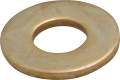Value Collection - #10 Screw, Grade 8 Steel USS Flat Washer - 1/4" ID 3/64" Thick, Zinc Yellow Dichromate Finish - Eagle Tool & Supply