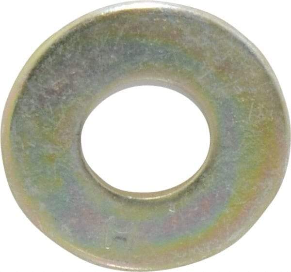 Value Collection - 3/8" Screw, Grade 8 Steel USS Flat Washer - 7/16" ID x 1" OD, 5/64" Thick, Zinc Yellow Dichromate Finish - Eagle Tool & Supply