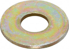 Value Collection - 7/16" Screw, Grade 8 Steel USS Flat Washer - 1/2" ID x 1-1/4" OD, 5/64" Thick, Zinc Yellow Dichromate Finish - Eagle Tool & Supply