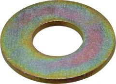 Value Collection - 9/16" Screw, Grade 8 Steel USS Flat Washer - 5/8" ID x 1-1/2" OD, 7/64" Thick, Zinc Yellow Dichromate Finish - Eagle Tool & Supply