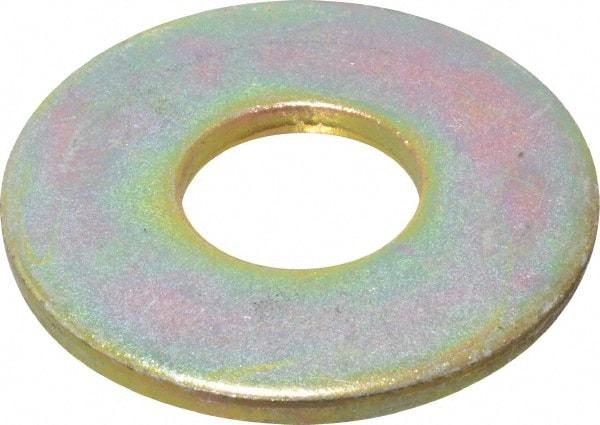 Value Collection - 5/8" Screw, Grade 8 Steel USS Flat Washer - 11/16" ID x 1-3/4" OD, 9/64" Thick, Zinc Yellow Dichromate Finish - Eagle Tool & Supply