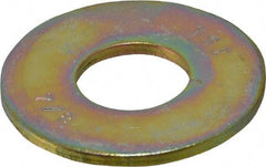 Value Collection - 7/8" Screw, Grade 8 Steel USS Flat Washer - 15/16" ID x 2-1/4" OD, 11/64" Thick, Zinc Yellow Dichromate Finish - Eagle Tool & Supply