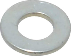 Value Collection - #5 Screw, Steel SAE Flat Washer - 9/64" ID x 9/32" OD, 1/32" Thick, Zinc-Plated Finish - Eagle Tool & Supply