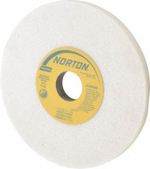 Norton - 7" Diam x 1-1/4" Hole x 1/2" Thick, H Hardness, 60 Grit Surface Grinding Wheel - Aluminum Oxide, Type 1, Medium Grade, 3,600 Max RPM, Vitrified Bond, No Recess - Eagle Tool & Supply