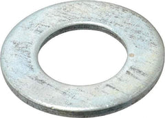 Value Collection - 1" Screw, Steel SAE Flat Washer - 1-1/16" ID x 2" OD, 9/64" Thick, Zinc-Plated Finish - Eagle Tool & Supply
