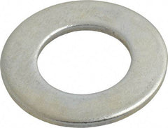 Value Collection - 1-1/8" Screw, Steel SAE Flat Washer - 1-3/16" ID x 2-1/4" OD, 9/64" Thick, Zinc-Plated Finish - Eagle Tool & Supply