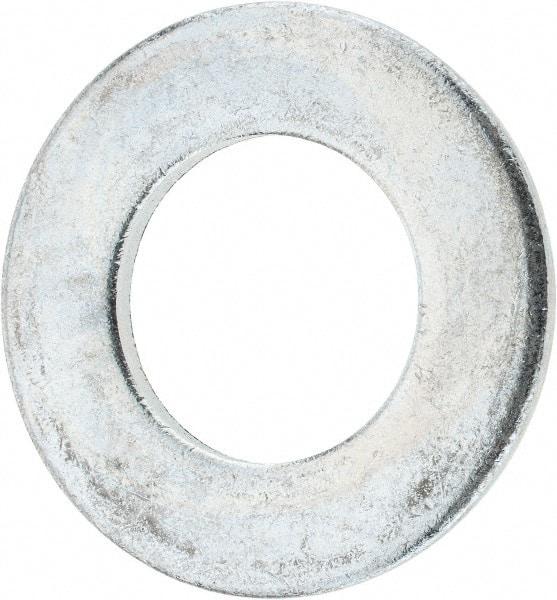 Value Collection - 1-1/4" Screw, Steel SAE Flat Washer - 1-3/8" ID x 2-1/2" OD, 5/32" Thick, Zinc-Plated Finish - Eagle Tool & Supply