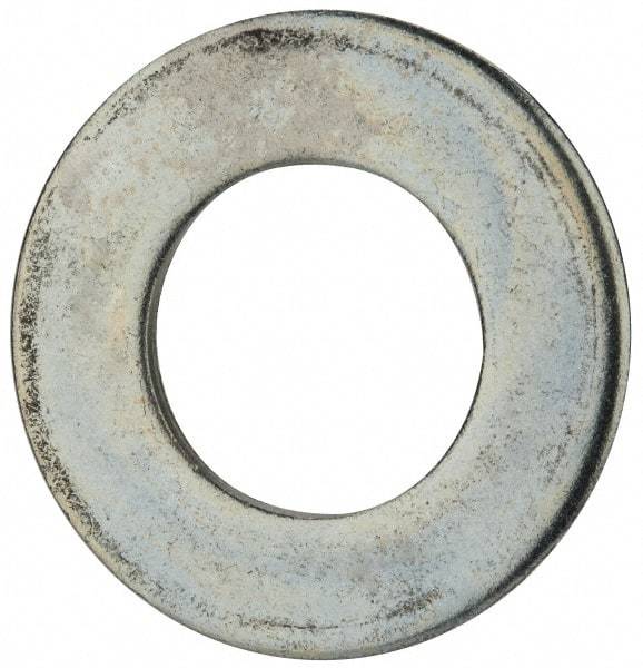 Value Collection - 1-1/2" Screw, Steel SAE Flat Washer - 1-9/16" ID x 3" OD, 5/32" Thick, Zinc-Plated Finish - Eagle Tool & Supply