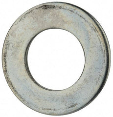 Value Collection - 1-1/2" Screw, Steel SAE Flat Washer - 1-9/16" ID x 3" OD, 5/32" Thick, Zinc-Plated Finish - Eagle Tool & Supply