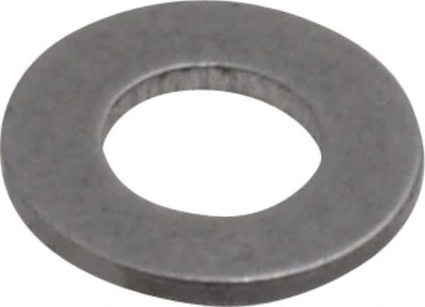Value Collection - #5 Screw, Steel SAE Flat Washer - 9/64" ID x 9/32" OD, 1/32" Thick, Plain Finish - Eagle Tool & Supply