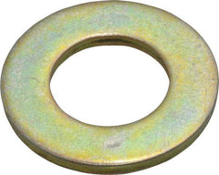 Value Collection - 7/8" Screw, Grade 8 Steel SAE Flat Washer - 15/16" ID x 1-3/4" OD, 9/64" Thick, Zinc Yellow Dichromate Finish - Eagle Tool & Supply
