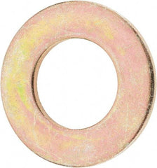 Value Collection - 1" Screw, Grade 8 Steel SAE Flat Washer - 1-1/16" ID x 2" OD, 9/64" Thick, Zinc Yellow Dichromate Finish - Eagle Tool & Supply