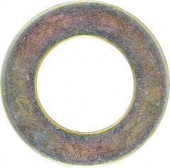 Value Collection - 2" Screw, Grade 8 Steel SAE Flat Washer - 2-1/8" ID x 3-3/4" OD, 1/64" Thick, Zinc Yellow Dichromate Finish - Eagle Tool & Supply