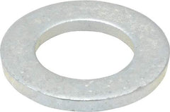Value Collection - M16 Screw, Steel Standard Flat Washer - 17mm ID x 30mm OD, 3mm Thick, Zinc-Plated Finish - Eagle Tool & Supply