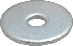 Value Collection - #8 Screw, Steel Fender Flat Washer - 3/16" ID x 3/4" OD, 0.067" Thick, Zinc-Plated Finish - Eagle Tool & Supply