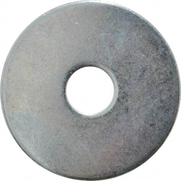 Value Collection - 3/8" Screw, Steel Fender Flat Washer - 13/32" ID x 1-5/8" OD, 0.08" Thick, Zinc-Plated Finish - Eagle Tool & Supply