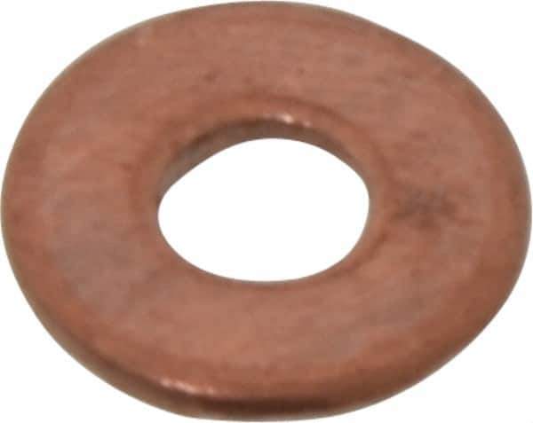 Value Collection - #6 Screw, Silicon Bronze Standard Flat Washer - 0.156" ID x 3/8" OD, 0.049" Thick, Plain Finish - Eagle Tool & Supply