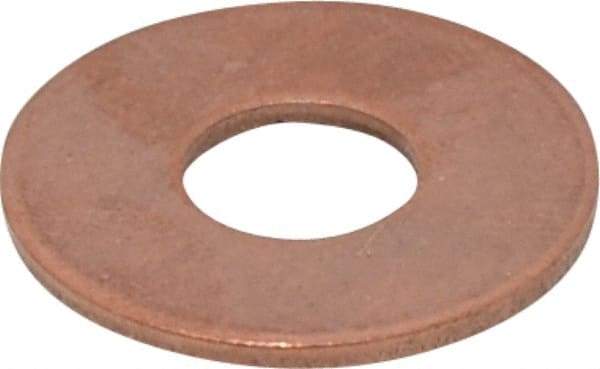Value Collection - 3/8" Screw, Copper Standard Flat Washer - 0.395" ID x 1" OD, 0.064" Thick, Plain Finish - Eagle Tool & Supply