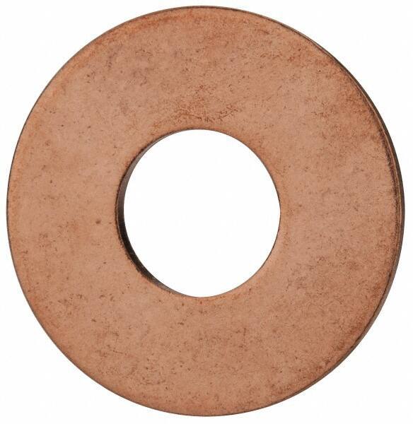 Value Collection - 1/2" Screw, Copper Standard Flat Washer - 0.563" ID x 1-3/8" OD, 0.081" Thick, Plain Finish - Eagle Tool & Supply