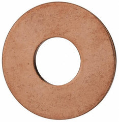 Value Collection - 1/2" Screw, Copper Standard Flat Washer - 0.563" ID x 1-3/8" OD, 0.081" Thick, Plain Finish - Eagle Tool & Supply
