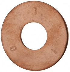 Value Collection - 5/8" Screw, Copper Standard Flat Washer - 0.688" ID x 1-3/4" OD, 0.102" Thick, Plain Finish - Eagle Tool & Supply