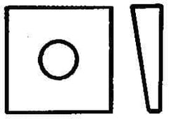Value Collection - 1-1/8" Bolt, Iron Beveled Square Washer - 1-1/4" ID, 5/8 Minimum Thickness - Eagle Tool & Supply