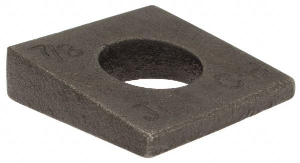 Value Collection - 7/8" Bolt, Iron Beveled Square Washer - 15/16" ID, 9/16 Minimum Thickness - Eagle Tool & Supply