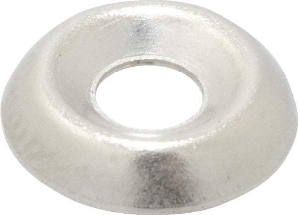 Value Collection - 0.102" Thick, Nickel-Plated Finish, Brass, Standard Countersunk Washer - 0.135" ID x 3/8" OD - Eagle Tool & Supply