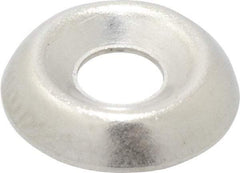 Value Collection - 0.102" Thick, Nickel-Plated Finish, Brass, Standard Countersunk Washer - 0.135" ID x 3/8" OD - Eagle Tool & Supply