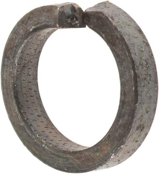 Value Collection - 1/4", 0.255" ID, 0.078" Thick High Collar Split Lock Washer - Steel, Uncoated, 0.255" Min ID, 0.263" Max ID, 0.365" Max OD - Eagle Tool & Supply