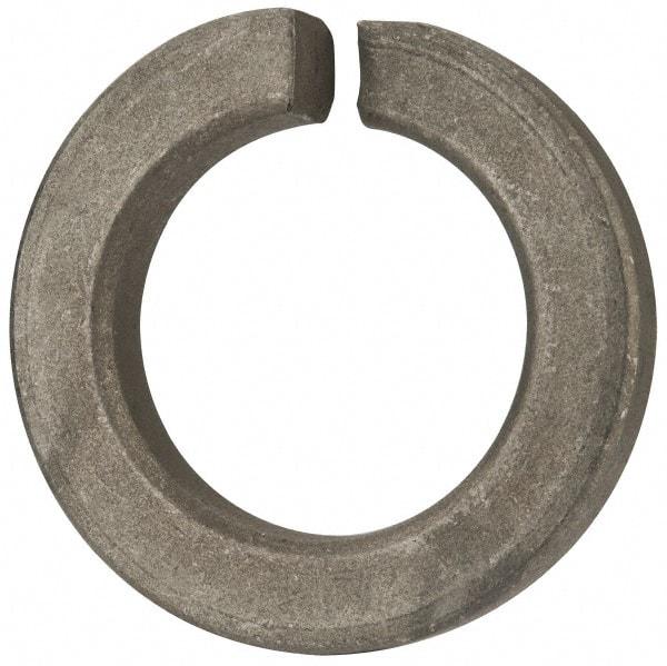 Value Collection - 1-1/2", 1.504" ID, 3/8" Thick Split Lock Washer - Steel, Zinc-Plated Finish, 1.504" Min ID, 1.534" Max ID, 2.419" Min OD, 2.43" Max OD - Eagle Tool & Supply