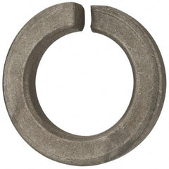 Value Collection - 1-1/2", 1.504" ID, 3/8" Thick Split Lock Washer - Steel, Zinc-Plated Finish, 1.504" Min ID, 1.534" Max ID, 2.419" Min OD, 2.43" Max OD - Eagle Tool & Supply