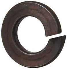 Value Collection - 1/4", 0.252" ID, 0.062" Thick Split Lock Washer - Grade 8 Steel, Zinc Yellow Dichromate Finish, 0.252" Min ID, 0.26" Max ID, 0.487" Max OD - Eagle Tool & Supply