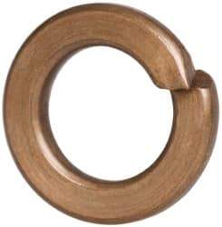 Value Collection - #8, 0.167" ID, 0.04" Thick Split Lock Washer - Silicon Bronze, 0.167" Min ID, 0.174" Max ID, 0.293" Min OD, 0.307" Max OD - Eagle Tool & Supply