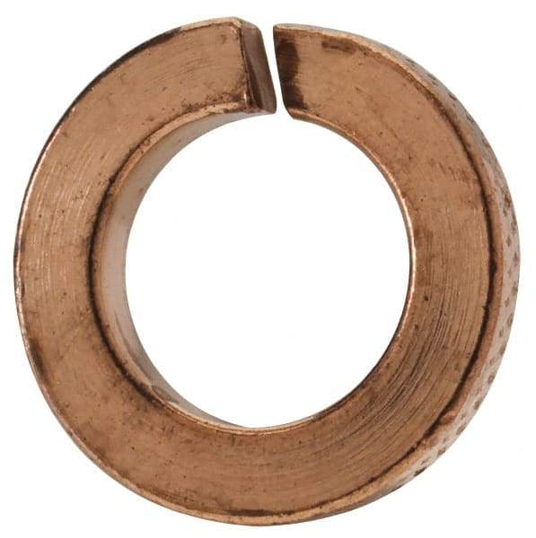 Value Collection - #12, 0.22" ID, 0.056" Thick Split Lock Washer - Silicon Bronze, 0.22" Min ID, 0.227" Max ID, 0.377" Min OD, 0.391" Max OD - Eagle Tool & Supply