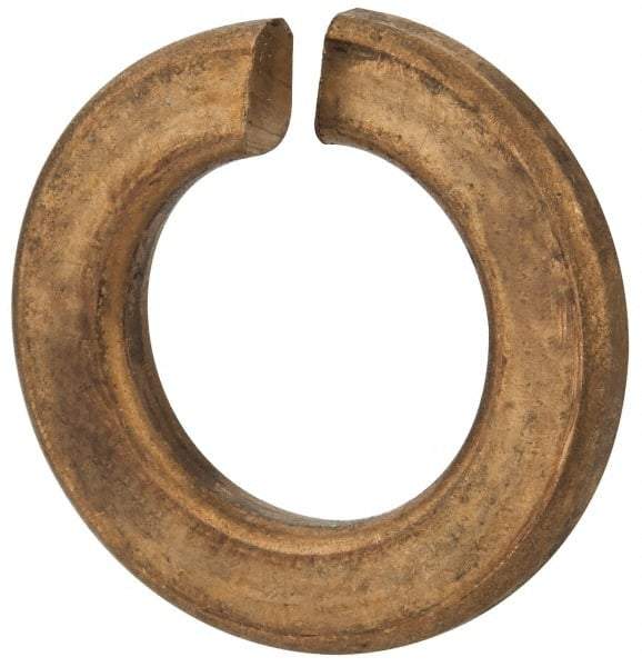 Value Collection - 1/2", 0.502" ID, 0.869" OD, 1/8" Thick Split Lock Washer - Silicon Bronze, 0.506" Min ID, 0.518" Max ID, 0.873" Min OD, 0.883" Max OD - Eagle Tool & Supply