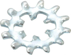 Value Collection - #8 Screw, 0.176" ID, Steel Internal Tooth & External Tooth Lock Washer - 0.506" OD, Zinc-Plated, Grade 2 - Eagle Tool & Supply