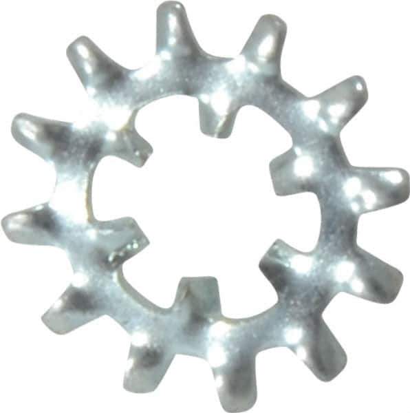 Value Collection - 1/4" Screw, 0.267" ID, Steel Internal Tooth & External Tooth Lock Washer - 0.76" OD, Zinc-Plated, Grade 2 - Eagle Tool & Supply