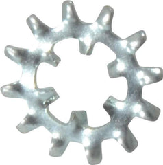 Value Collection - 1/4" Screw, 0.267" ID, Steel Internal Tooth & External Tooth Lock Washer - 0.76" OD, Zinc-Plated, Grade 2 - Eagle Tool & Supply
