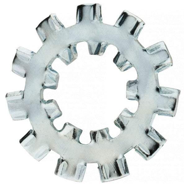 Value Collection - 1/2" Screw, 0.53" ID, Steel Internal Tooth & External Tooth Lock Washer - 1.26" OD, Zinc-Plated, Grade 2 - Eagle Tool & Supply