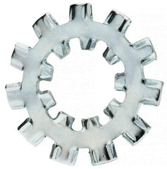 Value Collection - 1/2" Screw, 0.53" ID, Steel Internal Tooth & External Tooth Lock Washer - 1.26" OD, Zinc-Plated, Grade 2 - Eagle Tool & Supply