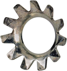 Value Collection - #8 Screw, 0.177" ID, Steel External Tooth Lock Washer - 0.322" OD, Zinc-Plated, Grade 2 - Eagle Tool & Supply