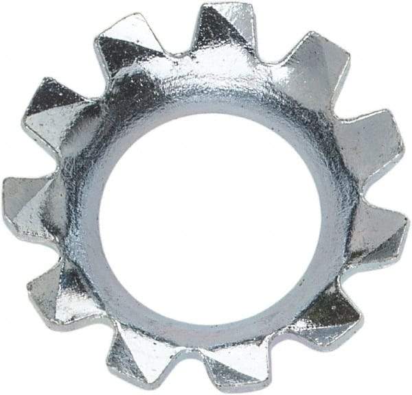 Value Collection - #10 Screw, 0.205" ID, Steel External Tooth Lock Washer - 0.354" OD, Zinc-Plated, Grade 2 - Eagle Tool & Supply
