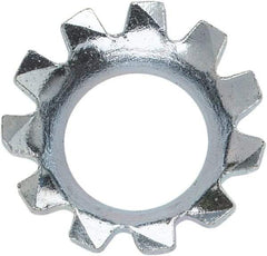Value Collection - #10 Screw, 0.205" ID, Steel External Tooth Lock Washer - 0.354" OD, Zinc-Plated, Grade 2 - Eagle Tool & Supply