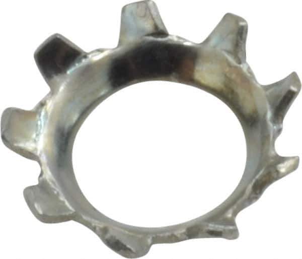 Value Collection - 1/4" Screw, 0.267" ID, Steel External Tooth Lock Washer - 0.454" OD, Zinc-Plated, Grade 2 - Eagle Tool & Supply